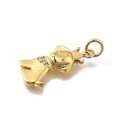 Латунные микропаве прозрачные подвески с фианитом&nbsp;KK-F899-02B-G