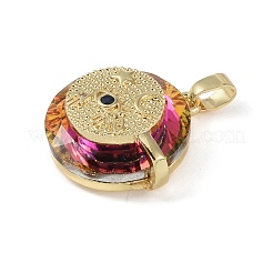 Латунь микропаве фианиты со стеклянными подвесками KK-Q815-04G