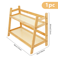 2-stufige Schreibtisch-Display-Organizer-Riser-Racks aus Holz für das Schlafzimmer&nbsp;ODIS-WH0099-142