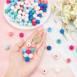 160 pièce de perles de ruche en bois d'érable naturel de 8 couleurs&nbsp;WOOD-SC0001-33