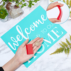 2шт слово добро пожаловать в наш дом шаблон самоклеящийся трафарет для шелкографии DIY-GF0004-09