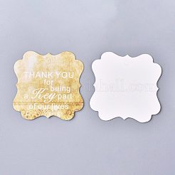 Цветочный узор бумажные подарочные бирки CDIS-K002-E08