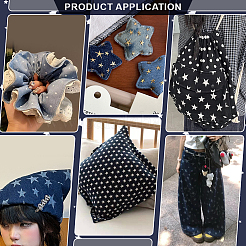 Хлопчатобумажная джинсовая ткань&nbsp;DIY-WH0504-775A-03