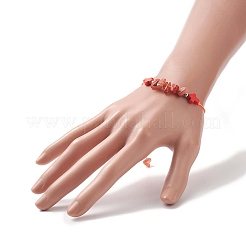 Браслет из натуральных и синтетических смешанных драгоценных камней и плетеный браслет из бусин для женщин&nbsp;BJEW-JB09254