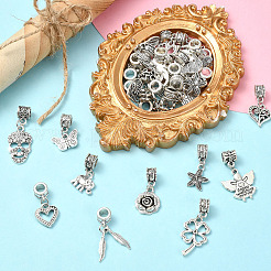64шт 30 стиля сплава европейские висячие подвески в тибетском стиле FIND-YW0006-73