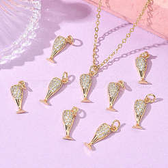 Pendentifs en laiton Shegrace avec zircon cubique transparent&nbsp;XGRQ3K203-525G