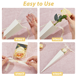 Треугольные бумажные пакеты для упаковки букетов ABAG-WH0045-24B