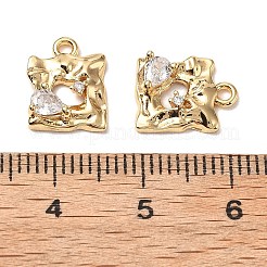 Латунные микропаве прозрачные кубические циркониевые подвески KK-A259-29G