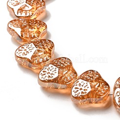 Прозрачные стеклянные бусины гальваническим пряди EGLA-F158-PL01