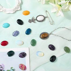 32 шт. 16 стиля кабошонов из натуральных и синтетических смешанных драгоценных камней&nbsp;G-SP0001-39