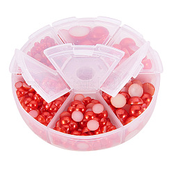 Perlkuppel-Cabochons aus Kunstleder mit 1 Box&nbsp;SACR-PH0001-09