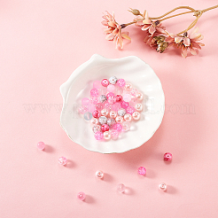 200шт 10 стиля diy наборы стеклянных круглых бусин DIY-CJ0001-95