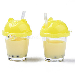 Anhänger aus Kunstharz in Bubble Tea-Optik&nbsp;LS-RESI-S401-01G