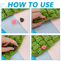 72 шт. 6 стиля 2 цвета нос для куклы из смолы DIY-GA0008-64