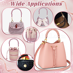 Плетеные ручки для сумок из искусственной кожи&nbsp;FIND-WH0366-146KCG