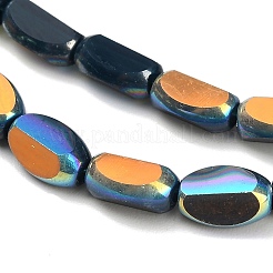 Гальванические непрозрачные стеклянные бусины&nbsp;EGLA-H112-06-HR05