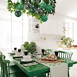 День святого Патрика тема пенопластовый шар кулон украшения AJEW-WH0317-93A