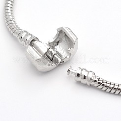 翼合金ヨーロッパスタイルのビーズのブレスレット  樹脂ビーズ  ラックメッキ真鍮チェーンとパーツと  190x3mm  ミックスカラー  190x3mm&nbsp;BJEW-P049-20