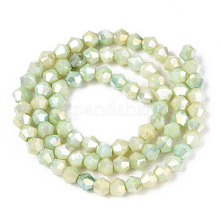 Нити из окрашенных стеклянных бусин с эффектом омбре&nbsp;GLAA-T025-4mm-09D