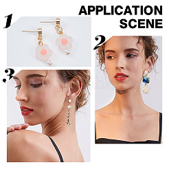 30 шт. латунные серьги-гвоздики KK-BC0010-58