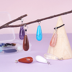 Подвески из натуральных и синтетических драгоценных камней в стиле 18 шт.&nbsp;G-KS0001-13