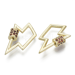 Латунь микропаве кубический цирконий винт карабин подвески с замком KK-R136-067D-NF