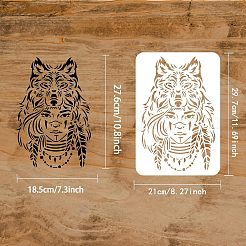 Plantillas de plantillas de pintura de dibujo reutilizables de plástico grande&nbsp;DIY-WH0202-483