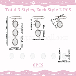 Железные овальные звенья для основы броши&nbsp;AJEW-UN00044-01