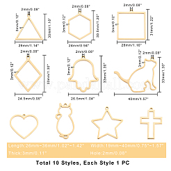 Подвески из нержавеющей стали 304 с вакуумным покрытием PVD с открытым задним безелем STAS-UN0015-75G