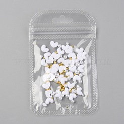Chiodo cabochon in plastica a cuore&nbsp;MRMJ-I001-04B-G