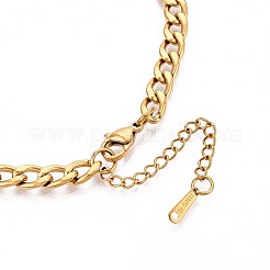 Ожерелья из кубинской цепочки из нержавеющей стали 304 толщиной 6 мм&nbsp;NJEW-N058-11G