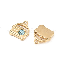304 Edelstahl Micro Pave Zirkonia Charms&nbsp;ZIRC-F147-01G-01