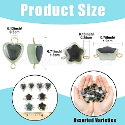 30 шт. стеклянные подвески-соединители с датчиками температуры&nbsp;PALLOY-YW00138-01