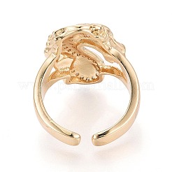 Messing Micro Pave Zirkonia Manschette offene Ringe&nbsp;KK-T080-36G