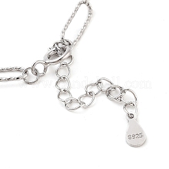 Антикоррозийные 925 стерлинговое серебро с жемчужными подвесками ожерелья STER-Z009-13P