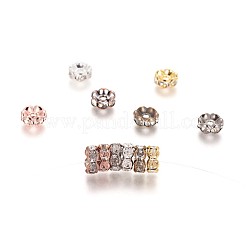 Messing Strass Zwischen perlen&nbsp;RB-JP0002-08