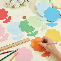 8 juego de papel de flores para decoración del hogar&nbsp;AJEW-SP0001-32A