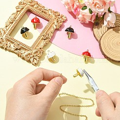 6шт 3 цвета латунные подвески с эмалью&nbsp;KK-CJ0003-61