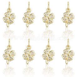 18шт латунные подвески из кубического циркония с микро-паве ZIRC-BBC0003-42