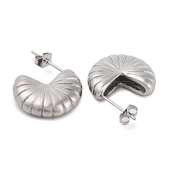 Orecchini a bottone in acciaio inossidabile 304 a forma di fiore anti-ossidazione&nbsp;EJEW-K259-01P