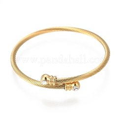 Модные комплекты из браслетов и колец из нержавеющей стали 304 SJEW-H073-13A