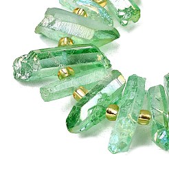 Гальванические природный кристалл кварца бусы пряди G-F800-F16