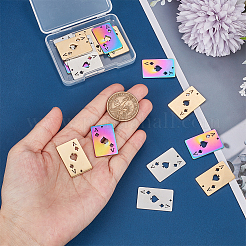 18шт. 3-х цветная подвеска из нержавеющей стали 201 STAS-UN0045-15