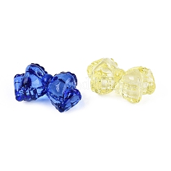 透明なアクリルビーズ  蝶結び  ミックスカラー  15x25x12mm  穴：2.8mm&nbsp;X-TACR-N020-11
