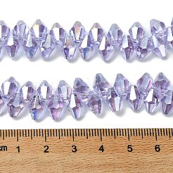 Прозрачные стеклянные бусины гальваническим пряди GLAA-K064-06A-AB04