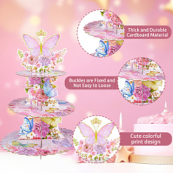 2шт 3-х ярусная бумажная подставка для кексов&nbsp;DIY-DC0003-92A