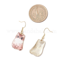 Серьги-подвески в форме кошки из нержавеющей стали 304 EJEW-JE06489