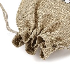 Bolsas de embalaje de arpillera impresas navideñas bolsas con cordón&nbsp;ABAG-Q053-02B-03