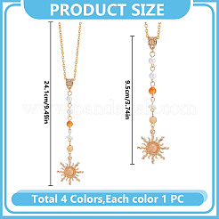 4 pièce d'ornements suspendus en alliage&nbsp;HJEW-DR00199