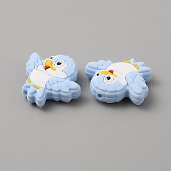 Perles de silicone écologiques de qualité alimentaire pour oiseaux&nbsp;SIL-WH0018-003C